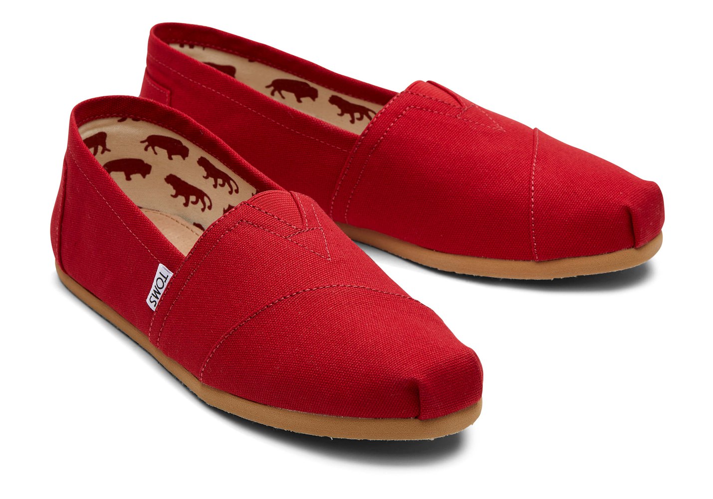 Toms Alpargata Canvas Espadrille Red - Mens - 51723-ILSK